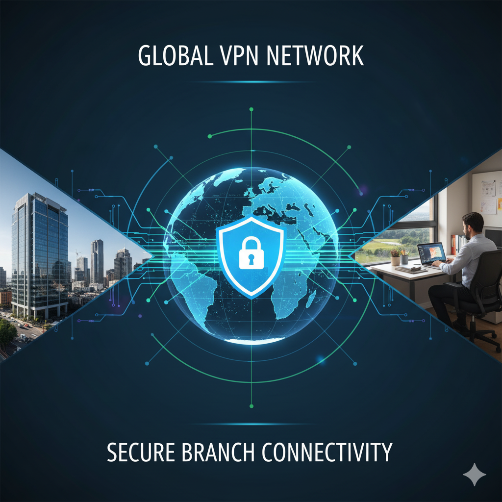 Схема объединения филиалов в единую VPN-сеть