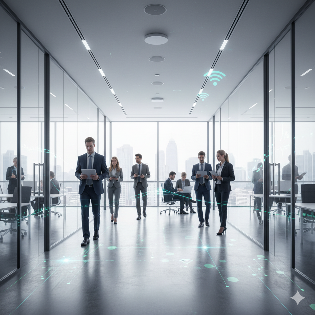 Точки доступа Cisco Aironet в холле бизнес-центра