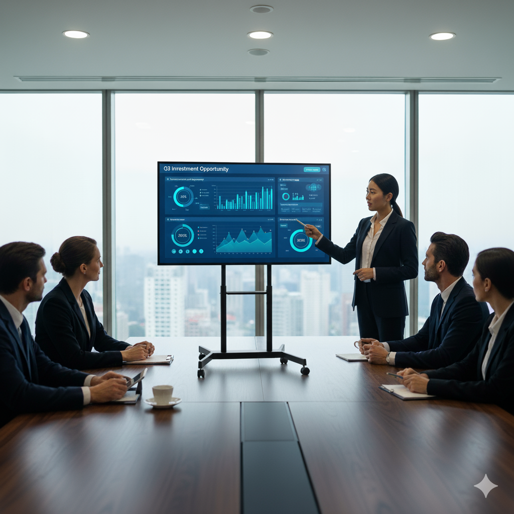 Интерактивная панель для презентации инвесторам