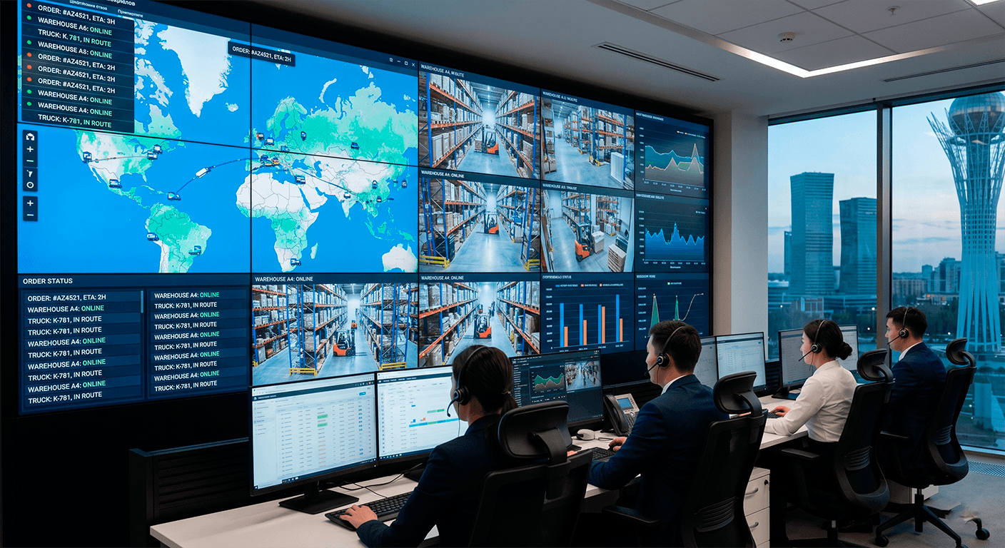 Видеостена Hikvision для ситуационного центра в Астане район Сарыарка