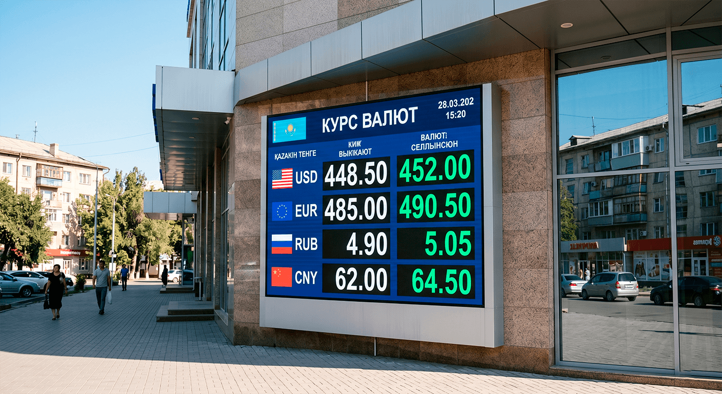 Информационное табло Lampro для филиала банка в Таразе