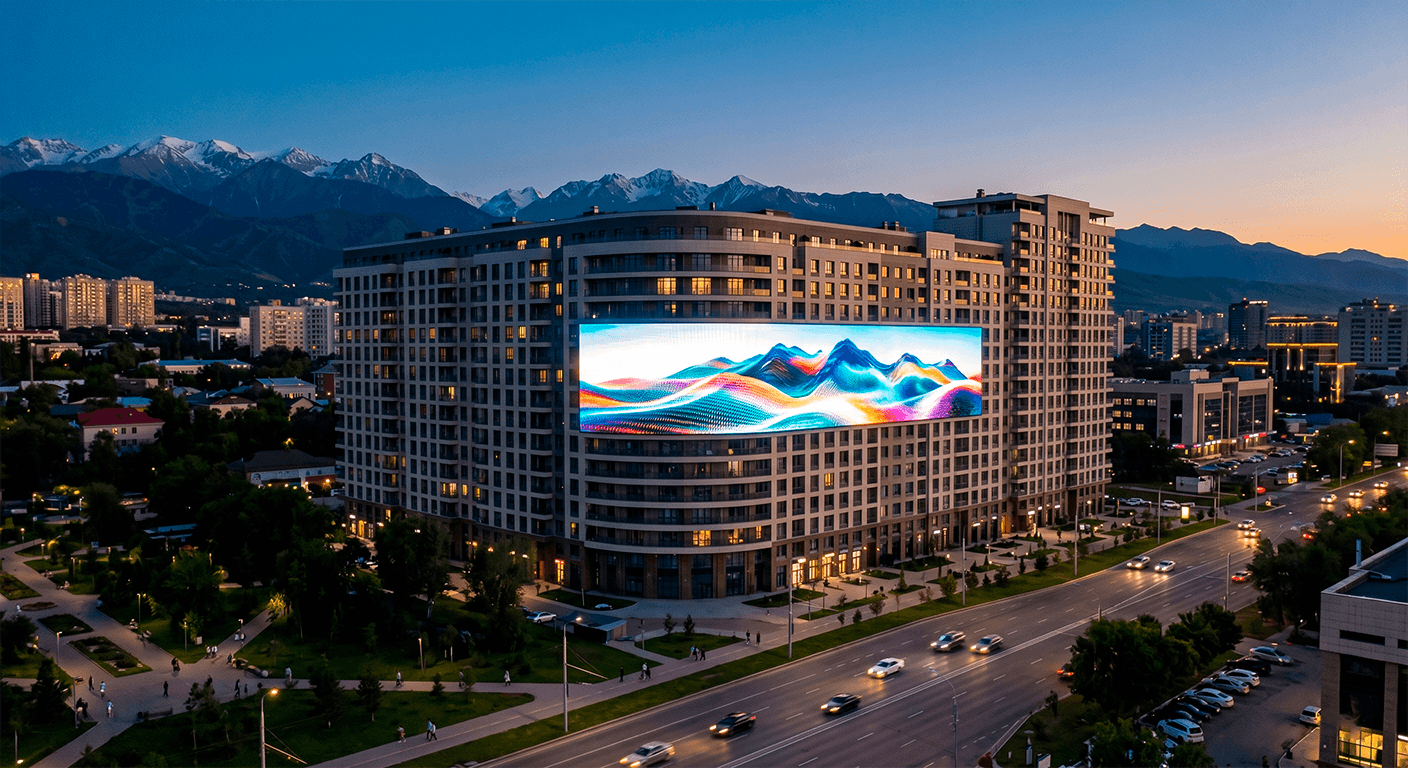 Всепогодный медиафасад Unilumin Outdoor для элитного ЖК