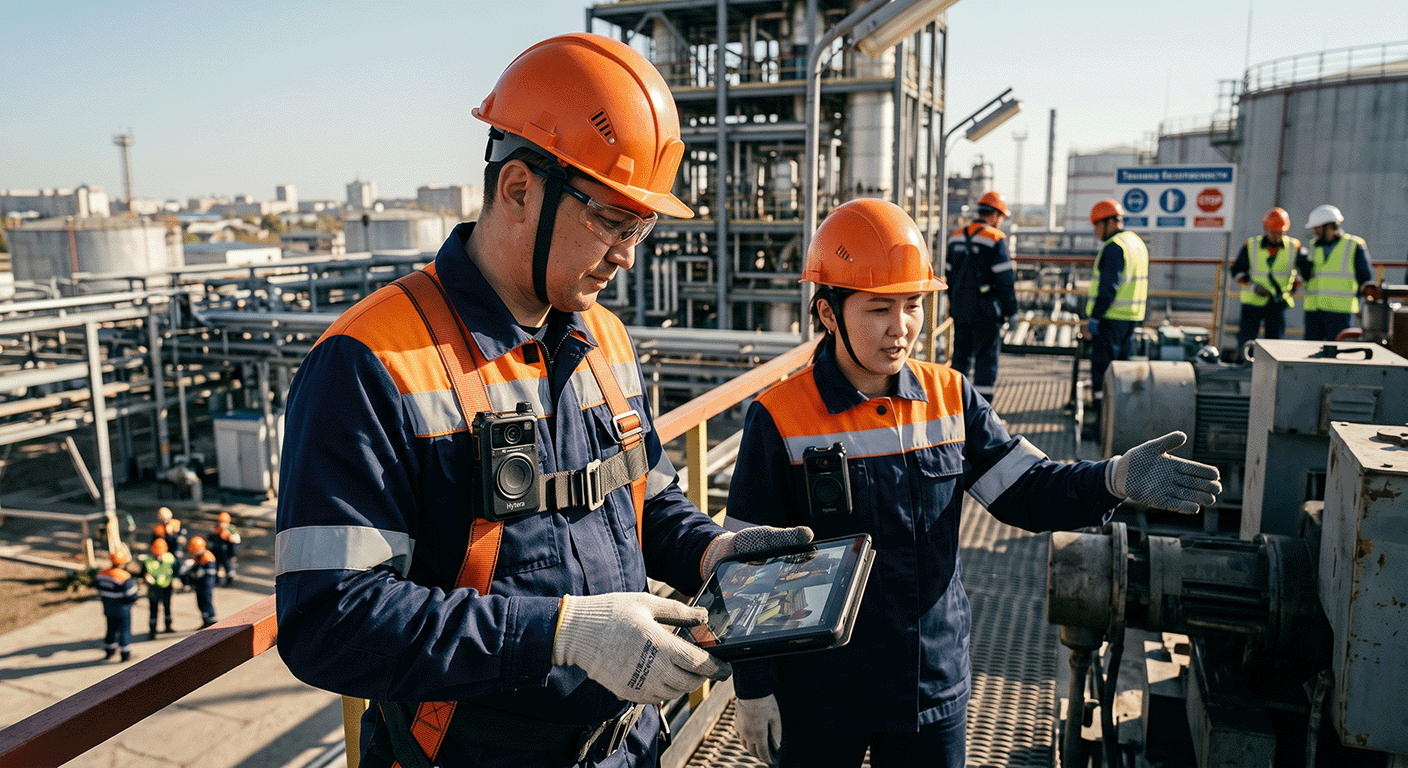 Контроль ТБ на заводе с 5G бодикамерами