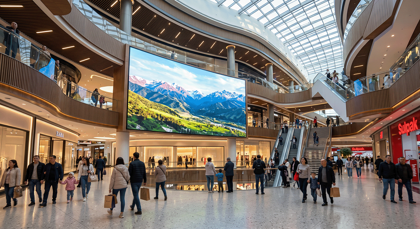 Интерьерная видеостена LG LED Indoor для главного атриума ТРЦ
