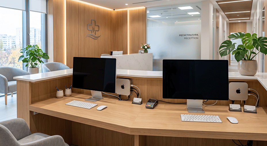 Mac mini M4 в регистратуре клиники