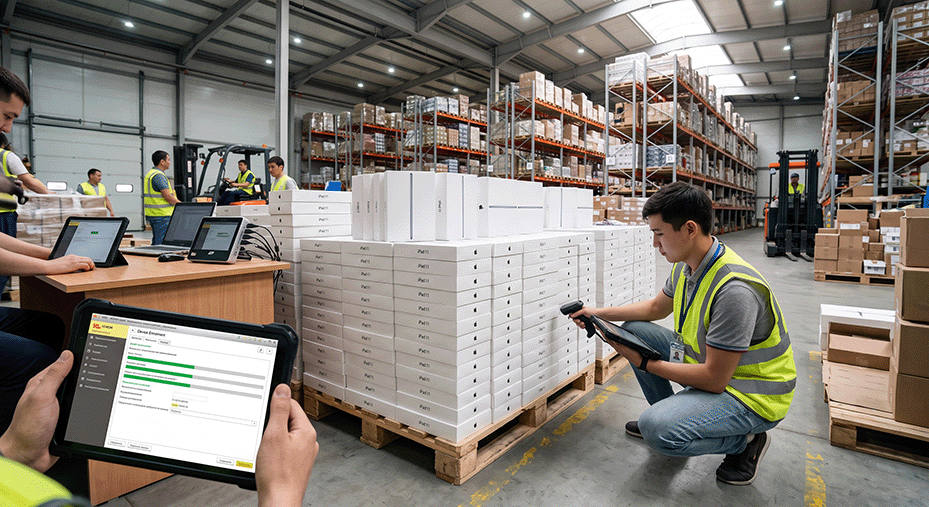 Оснащение логистического хаба iPad 11 в Каскелене